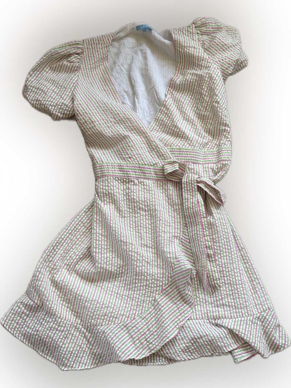 Draper James Pink & Green Striped Dress